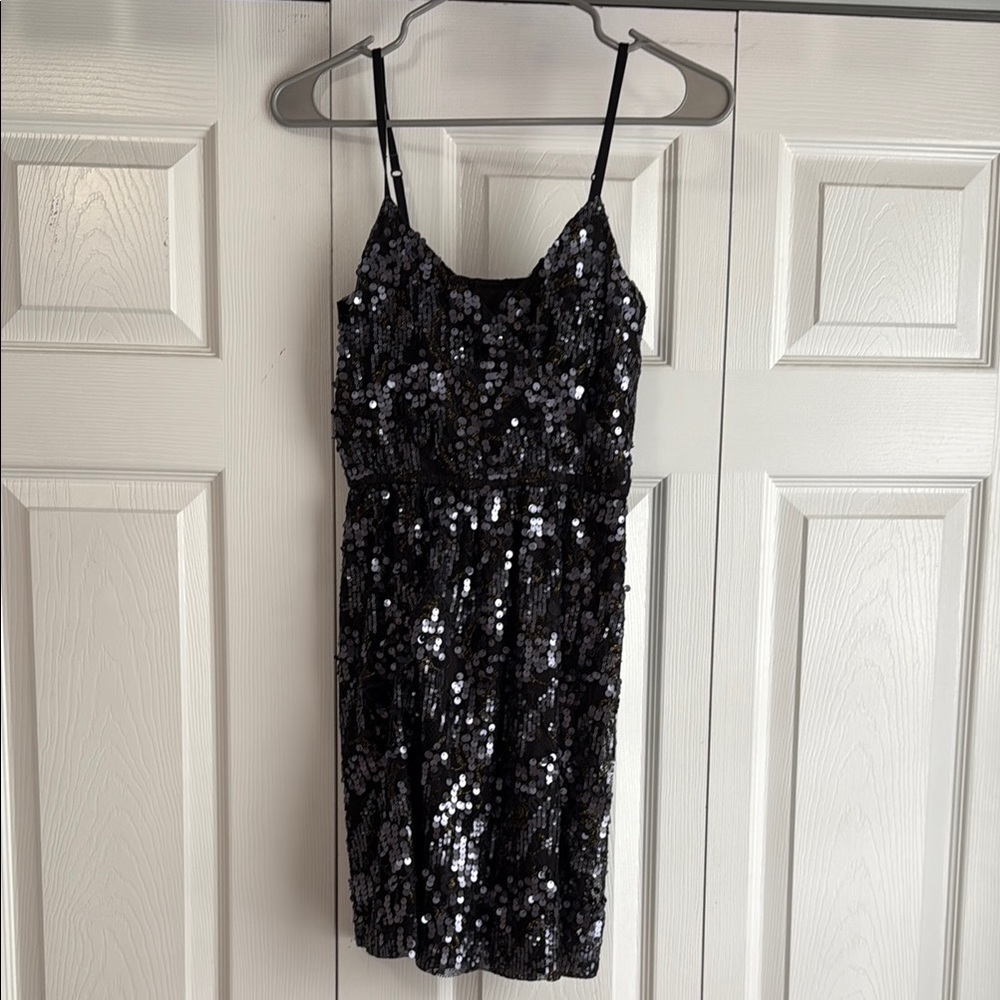 Elegant Black Sequin Dress